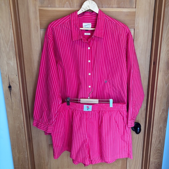 Universal Thread Pink Striped Matching Set - Picture 2 of 12